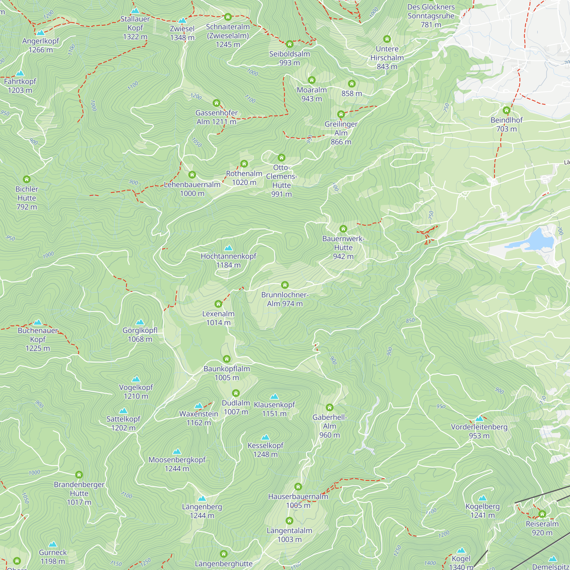 Brunnlochner-Alm map