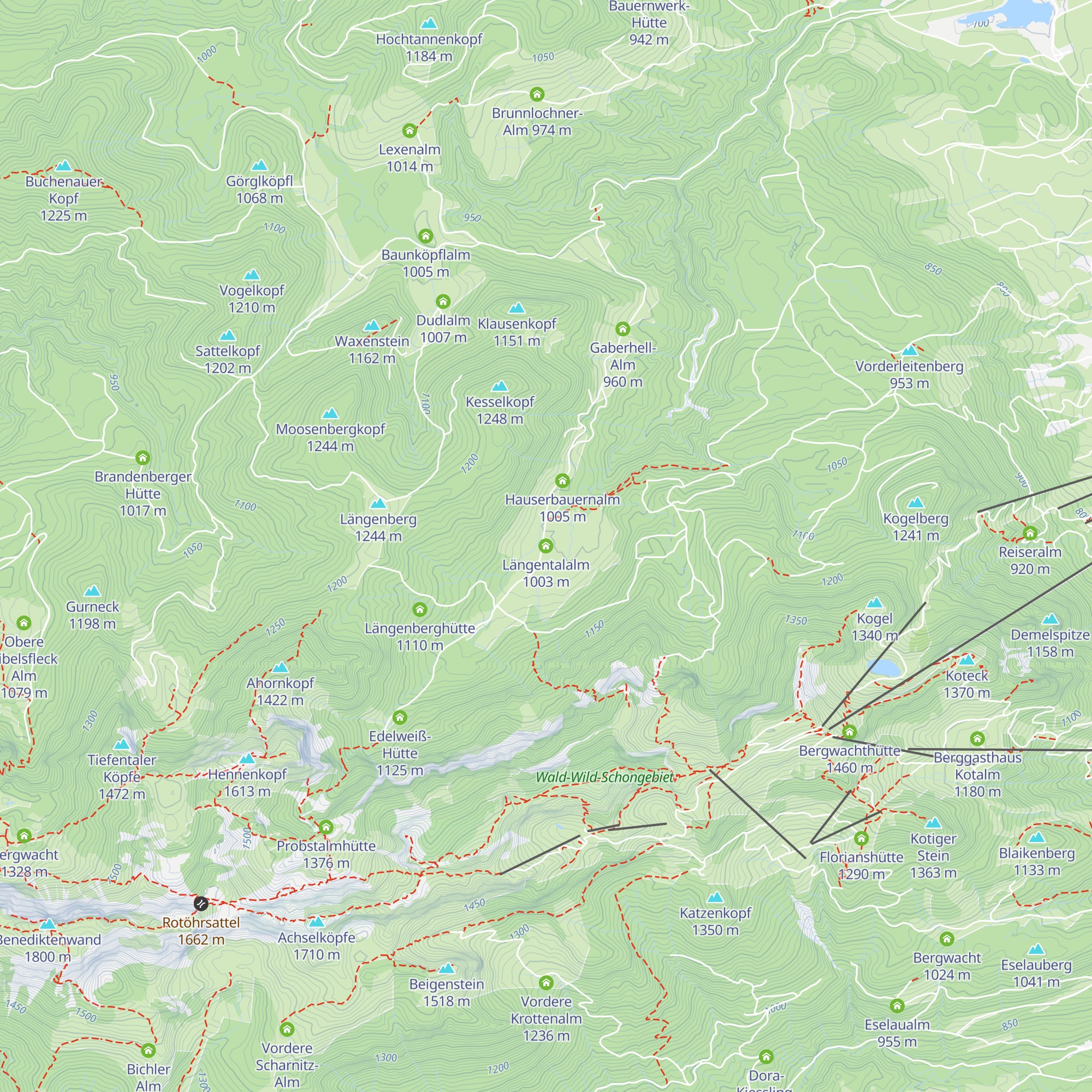 Längentalalm map