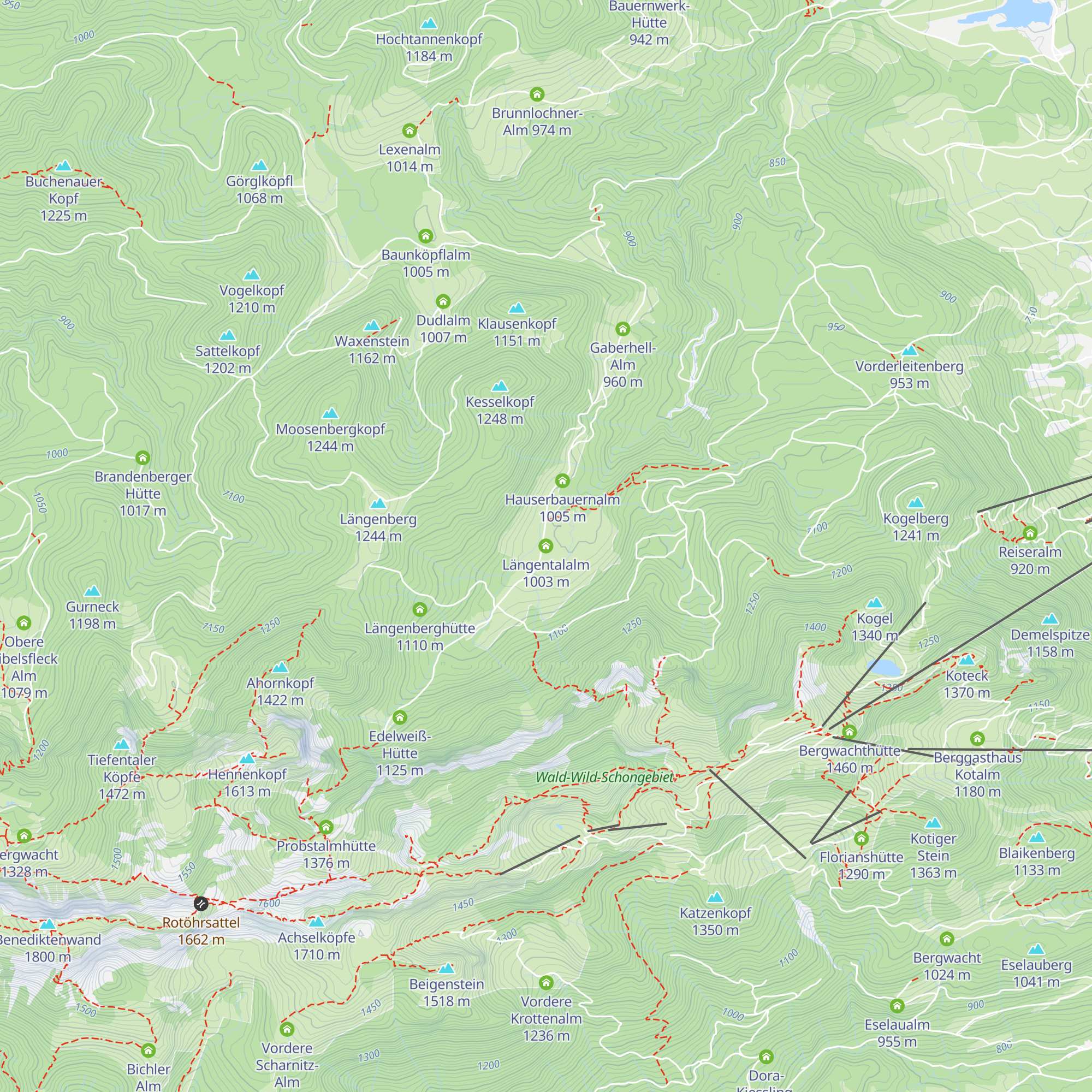 Längentalalm map