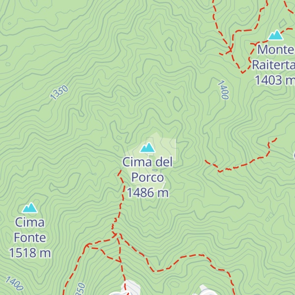 Map of Cima del Porco