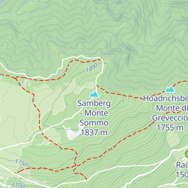 Map of Samberg - Monte Sommo