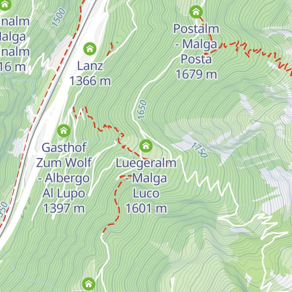 Map of Luegeralm - Malga Luco