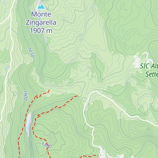 Map of Malga Zingarella