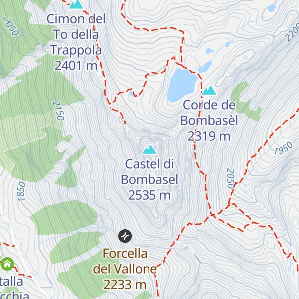 Map of Castel di Bombasel