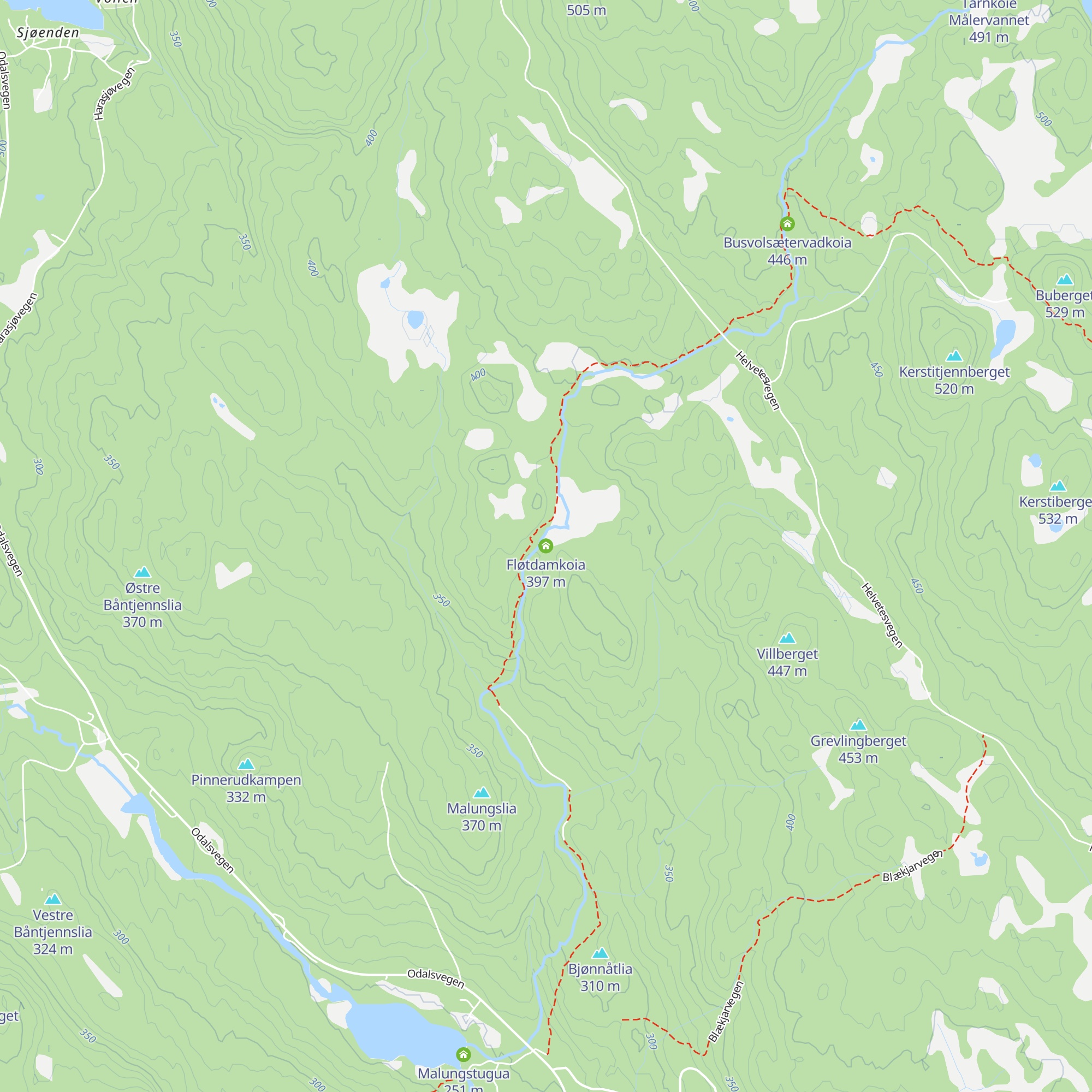 Fløtdamkoia map