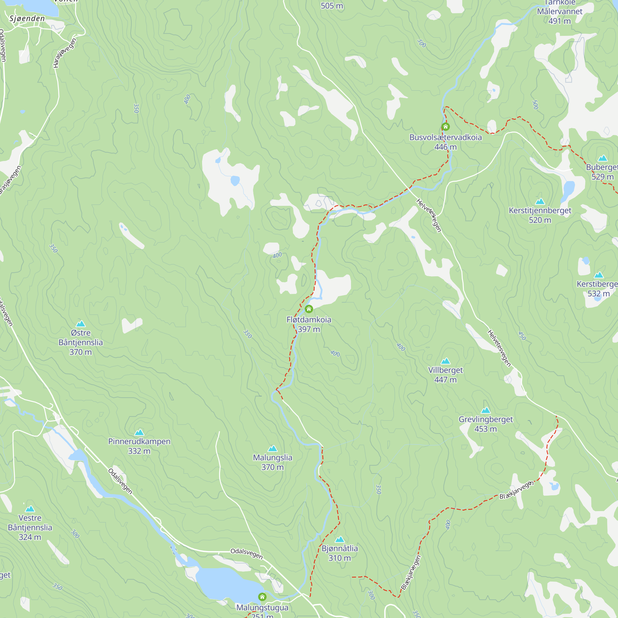 Fløtdamkoia map
