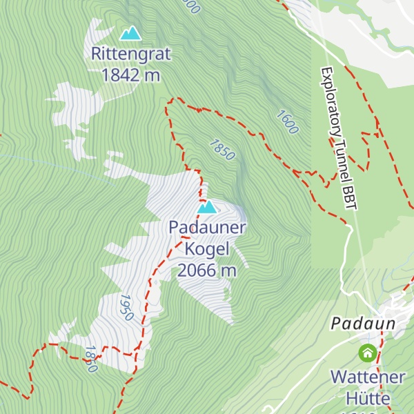 Map of Padauner Kogel