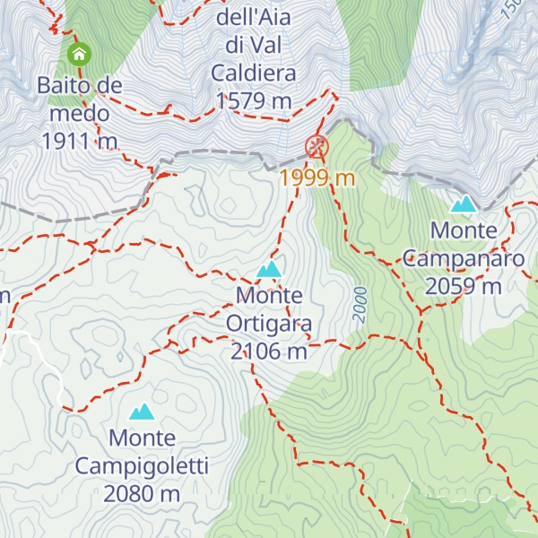 Map of Monte Ortigara