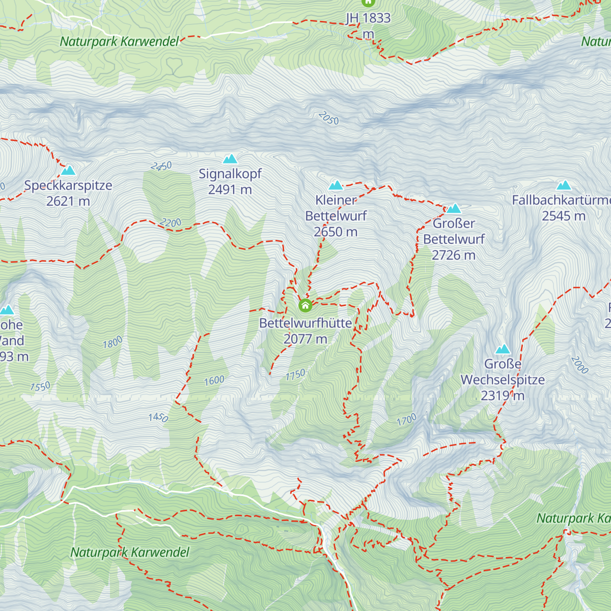 Bettelwurfhütte map