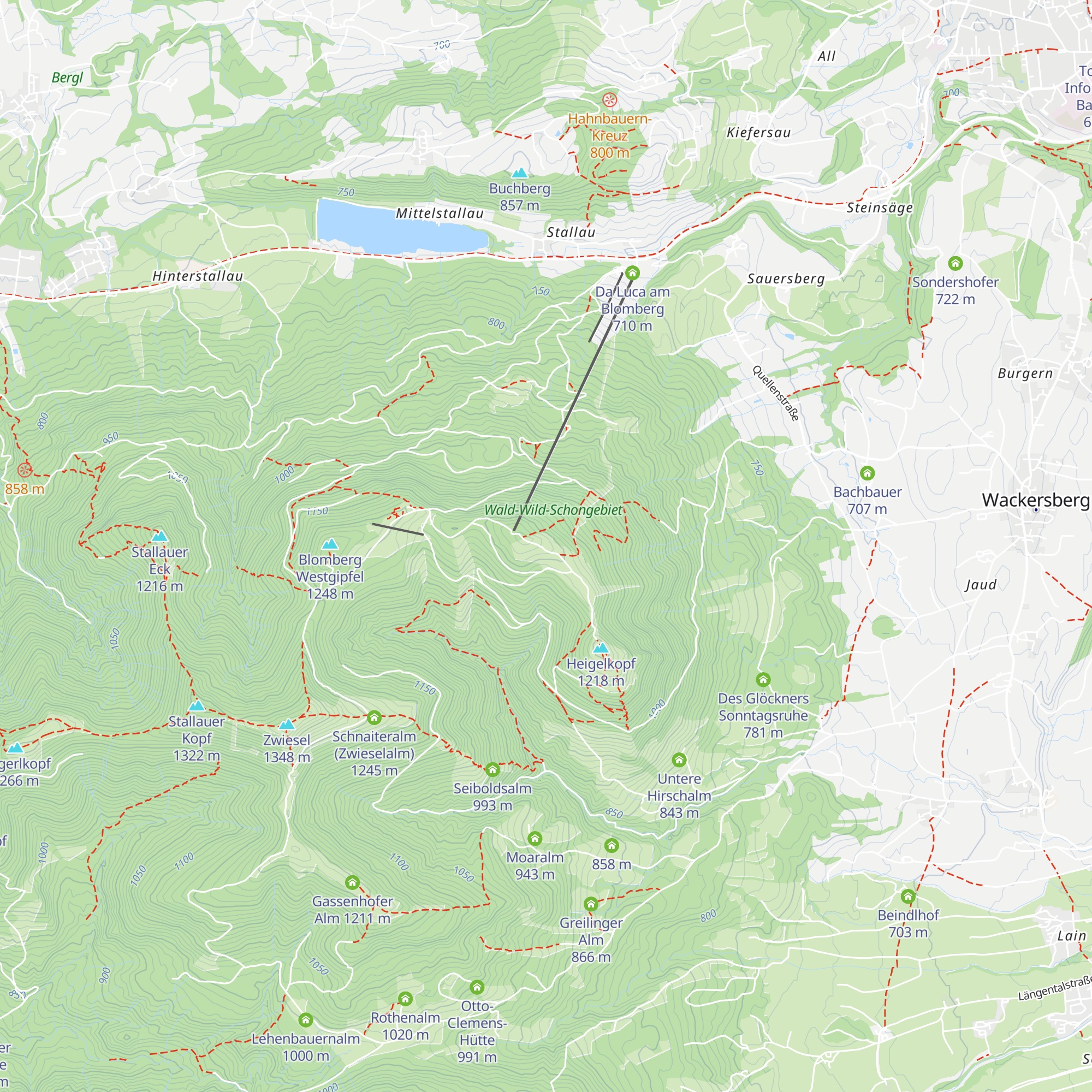 Wackersberger Alm map