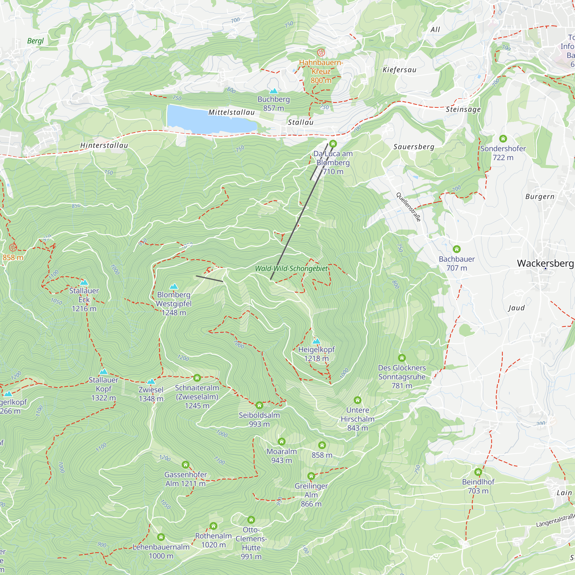 Wackersberger Alm map