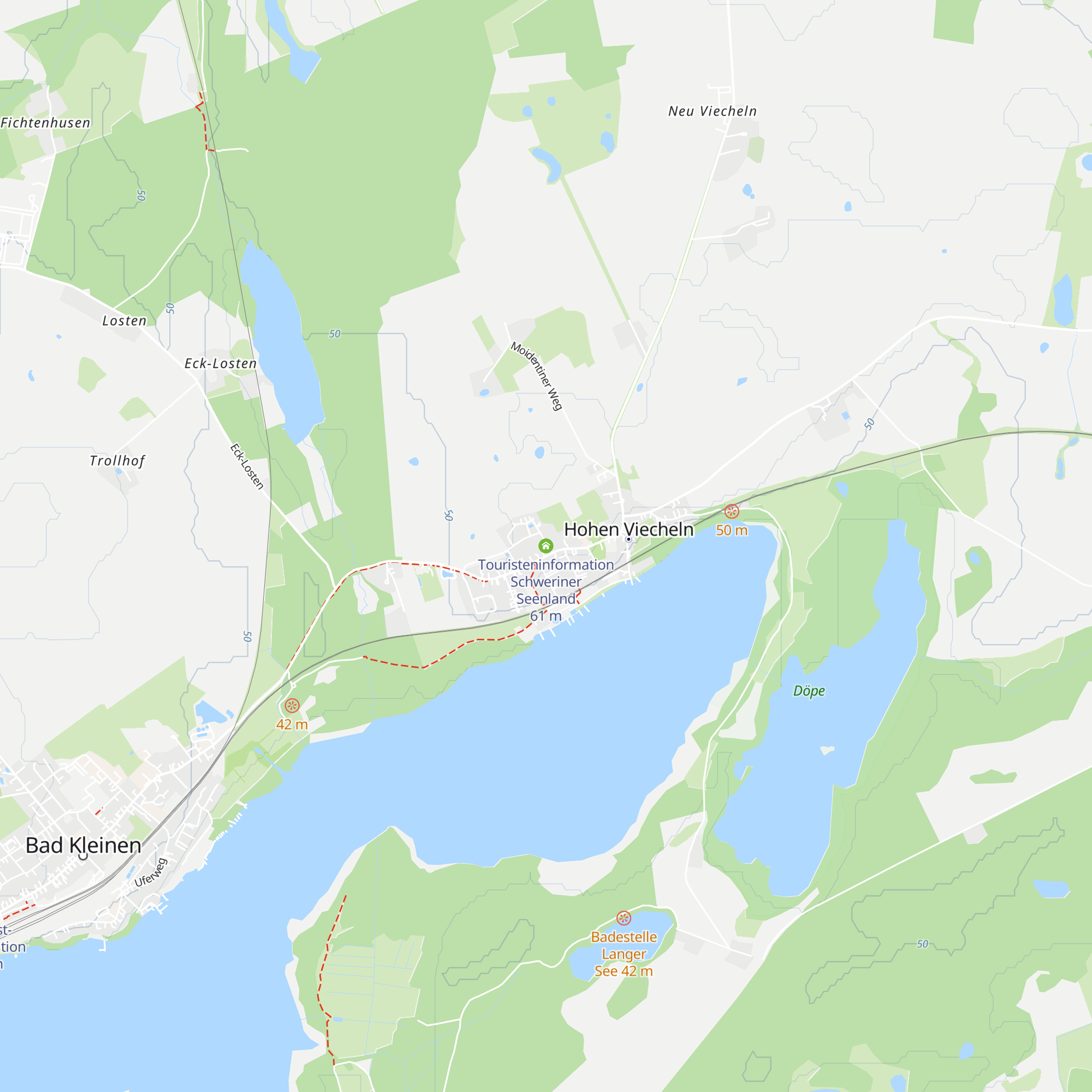 Touristeninformation Schweriner Seenland map