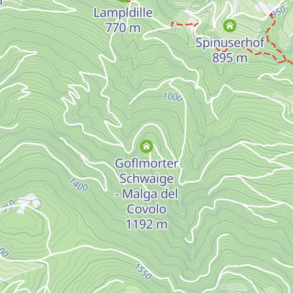 Map of Goflmorter Schwaige - Malga del Covolo
