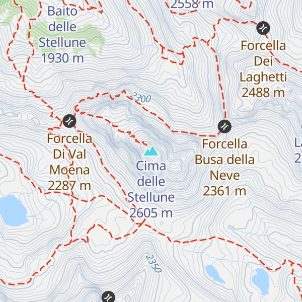 Map of Cima delle Stellune