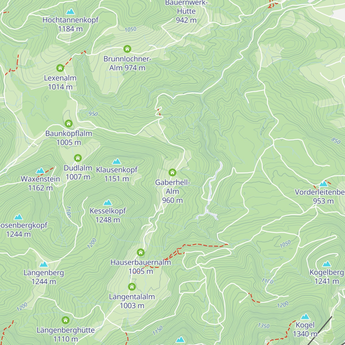 Gaberhell-Alm map