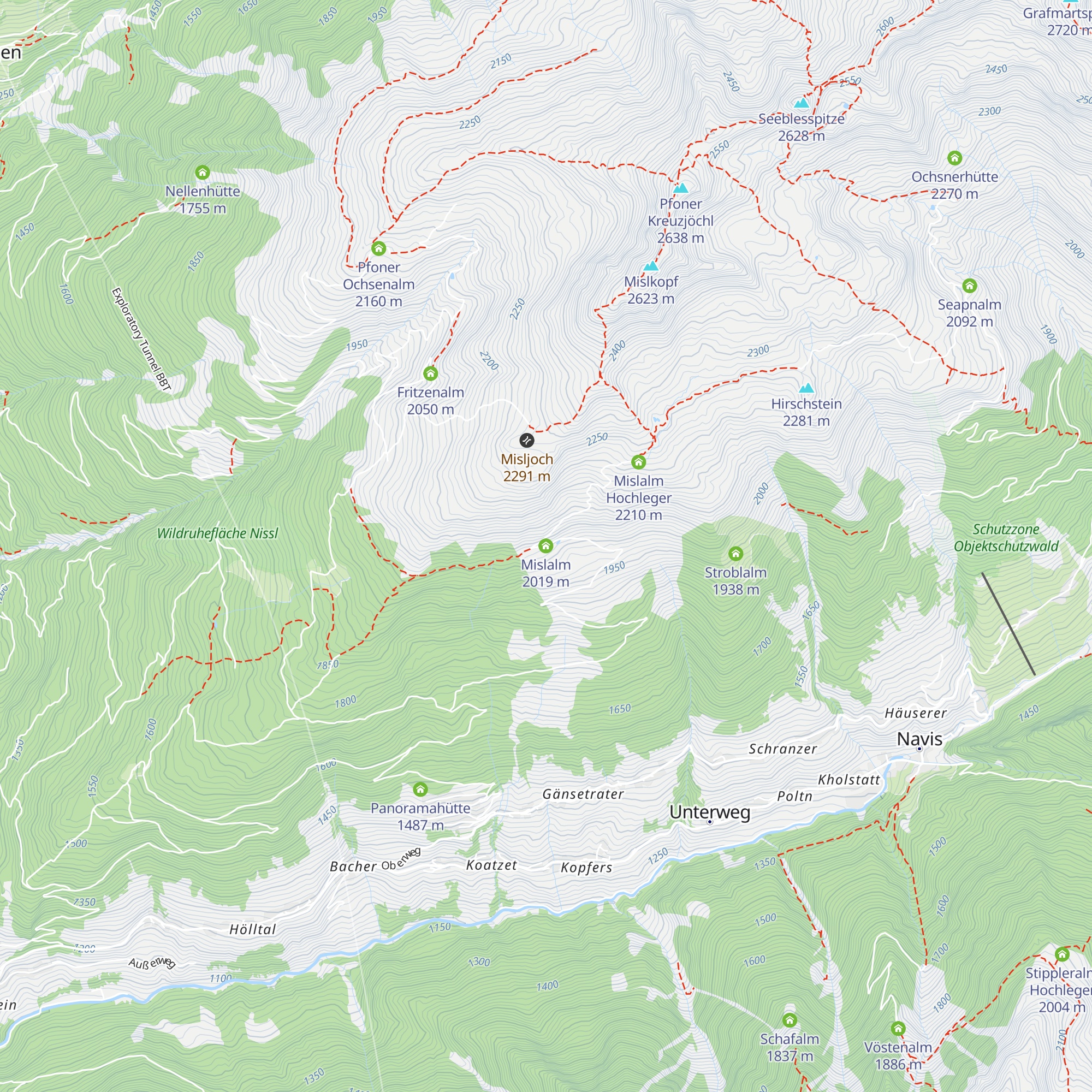 Mislalm map