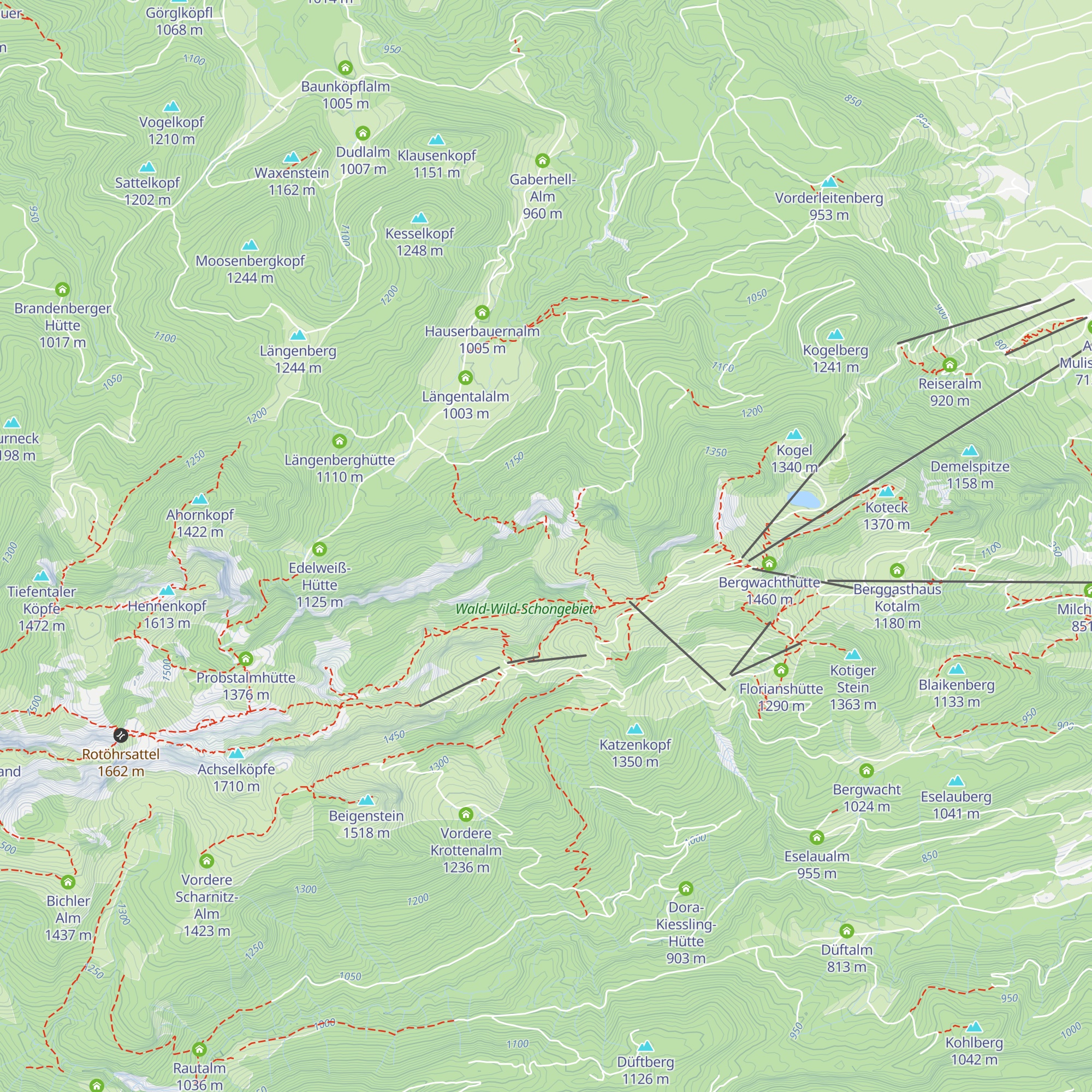 Tennenalm map