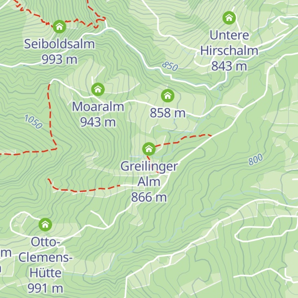 Map of Greilinger Alm