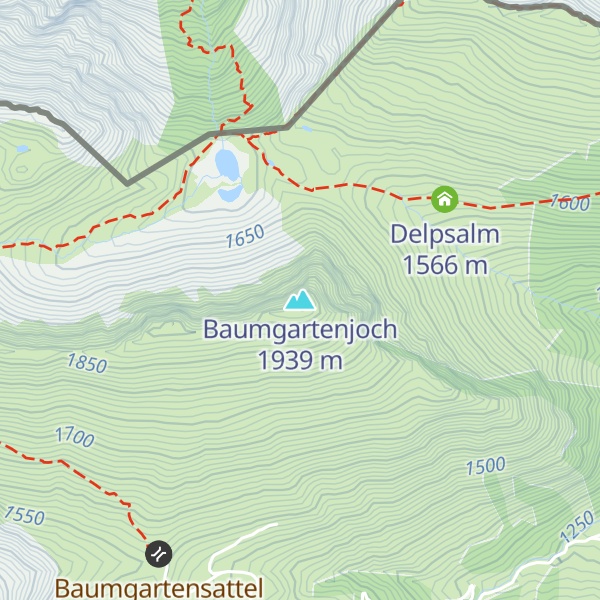 Map of Baumgartenjoch