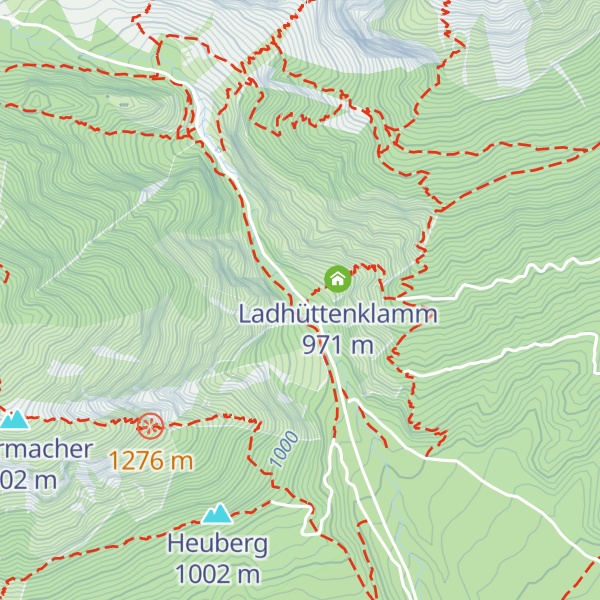 Map of 1. Ladhütte