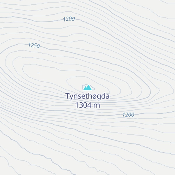 Map of Tynsethøgda