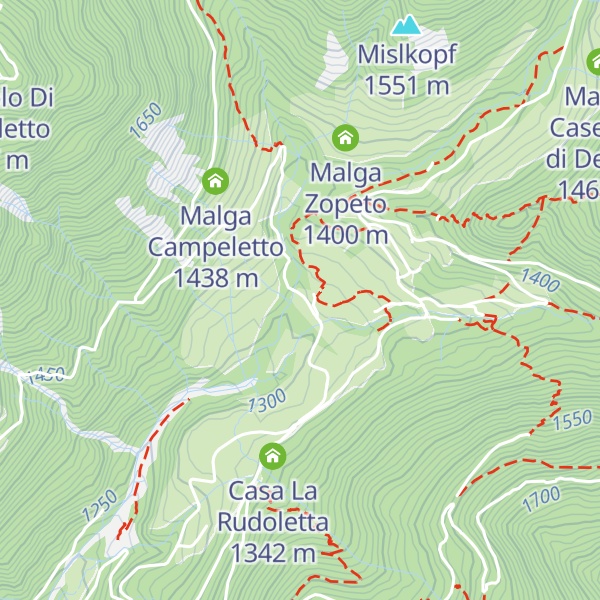 Map of Hotel SAT Lagorai