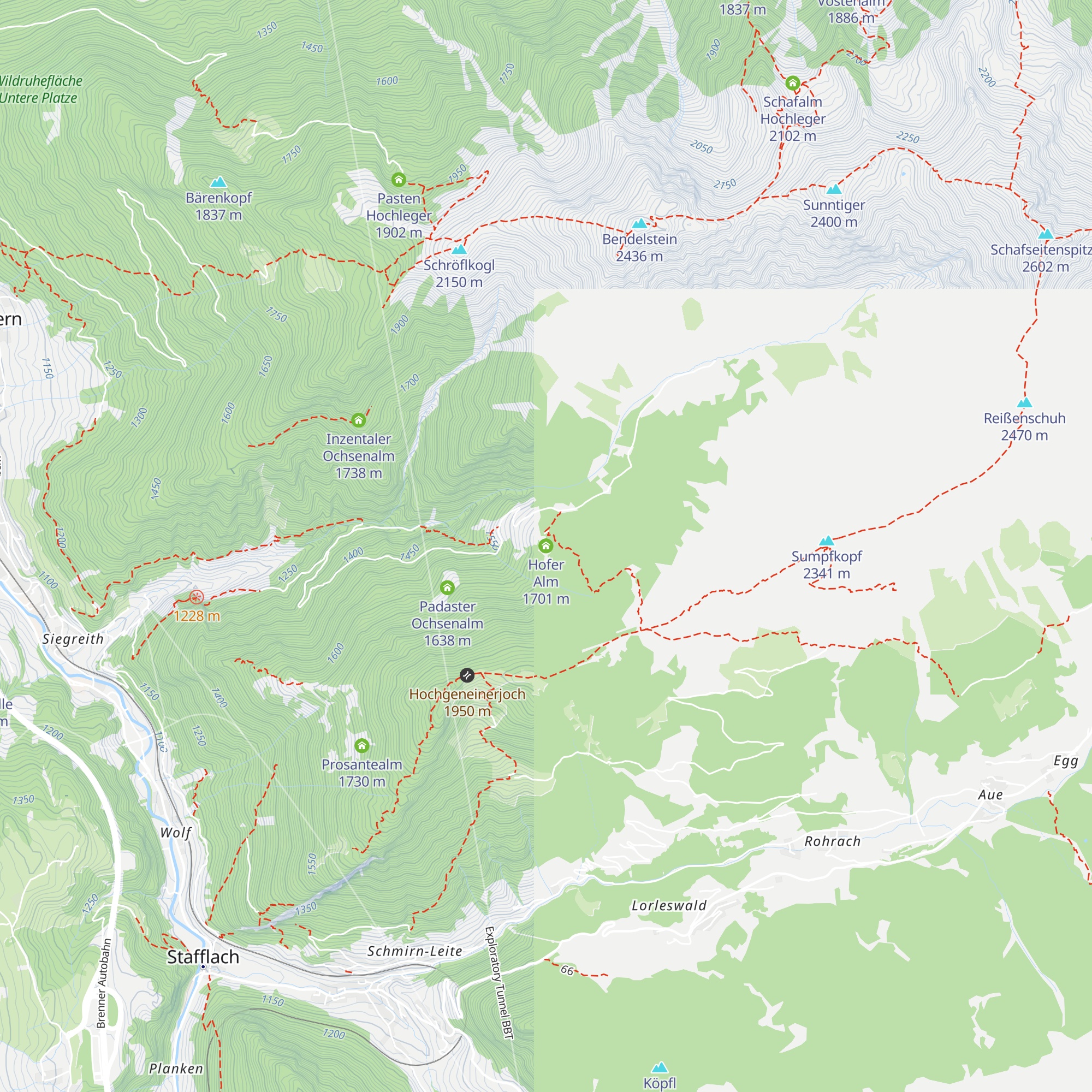 Hofer Alm map
