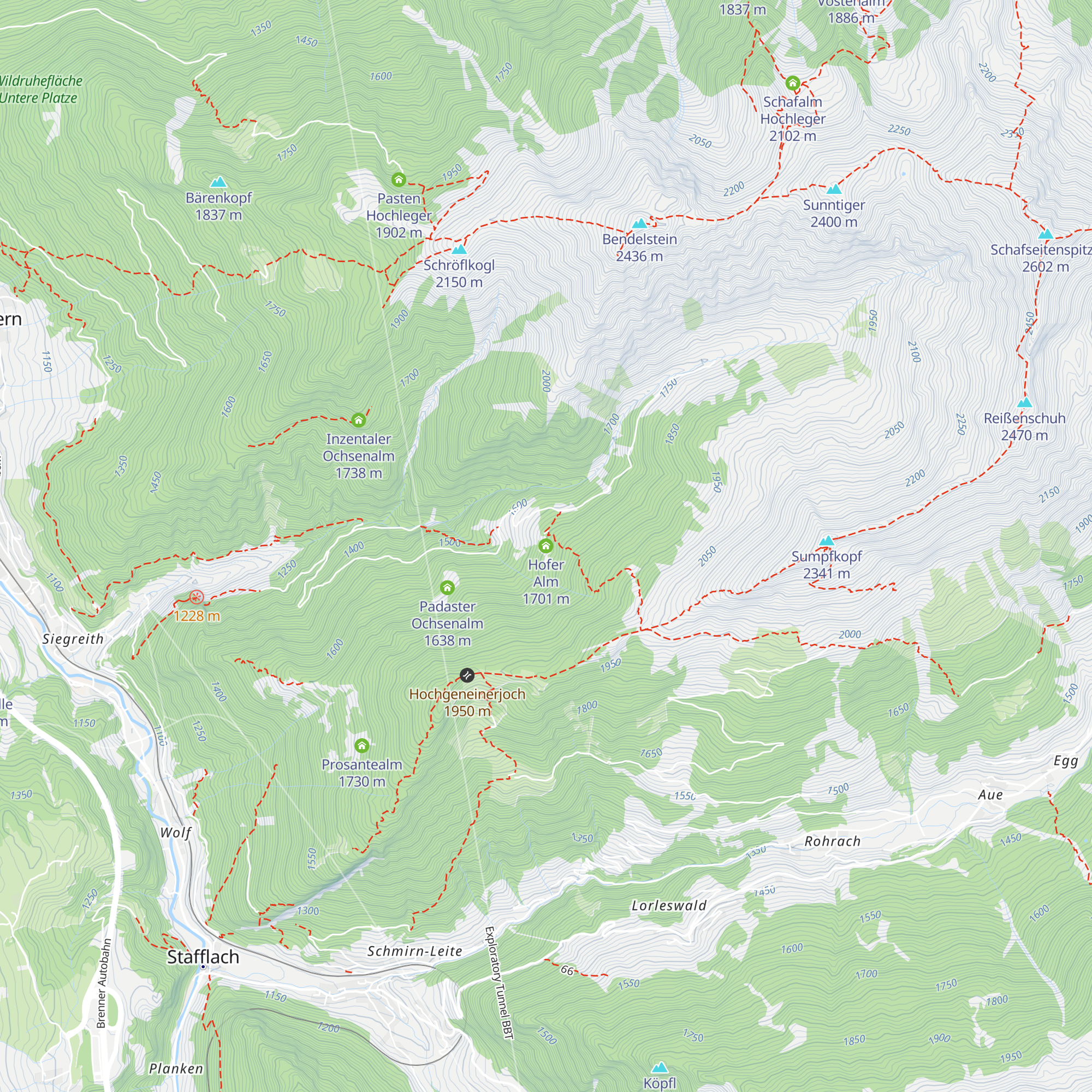 Hofer Alm map