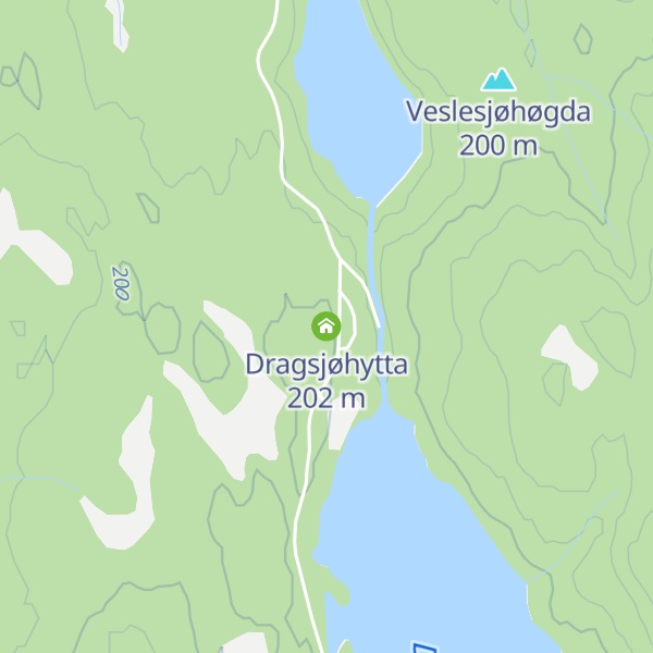 Map of Dragsjøhytta