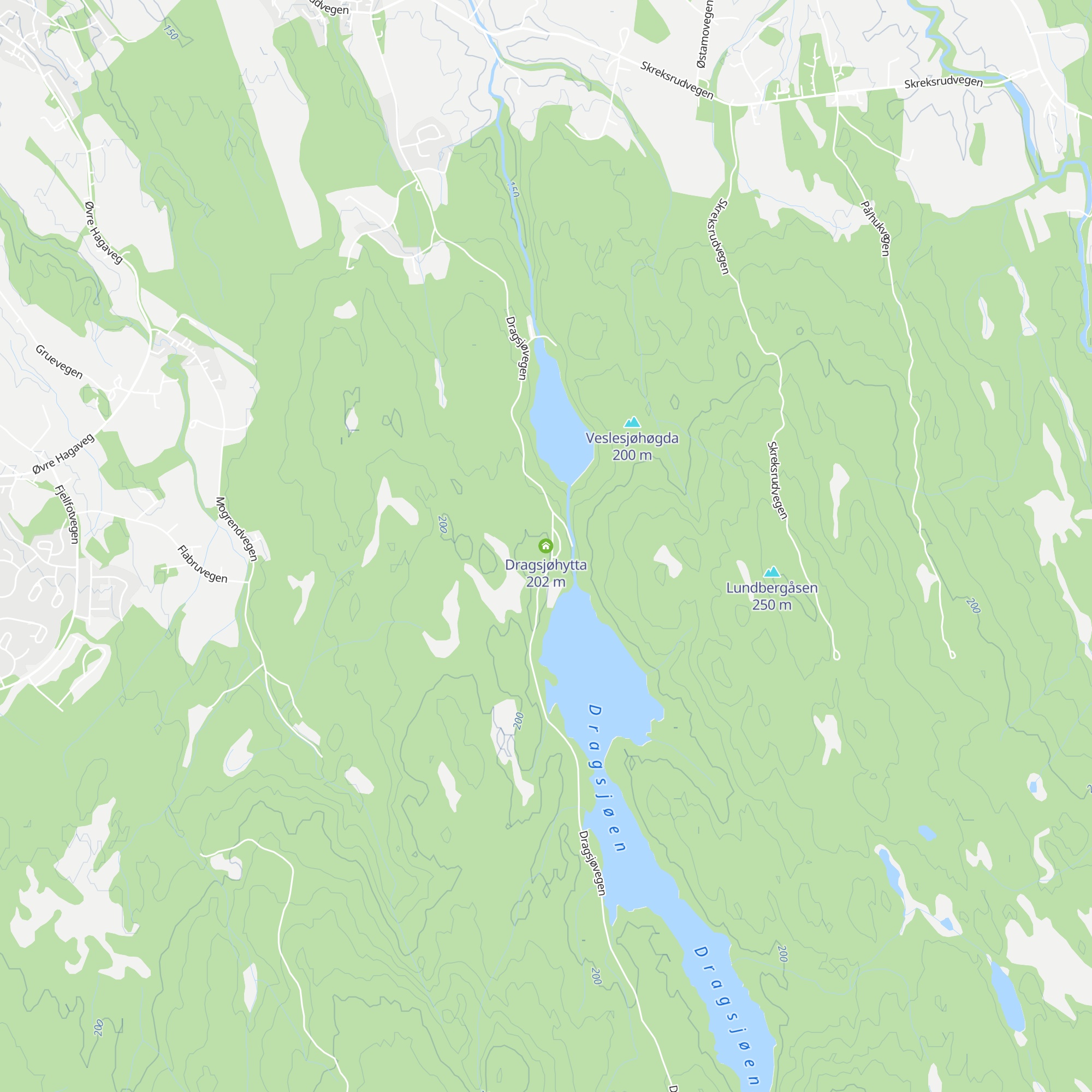 Dragsjøhytta map