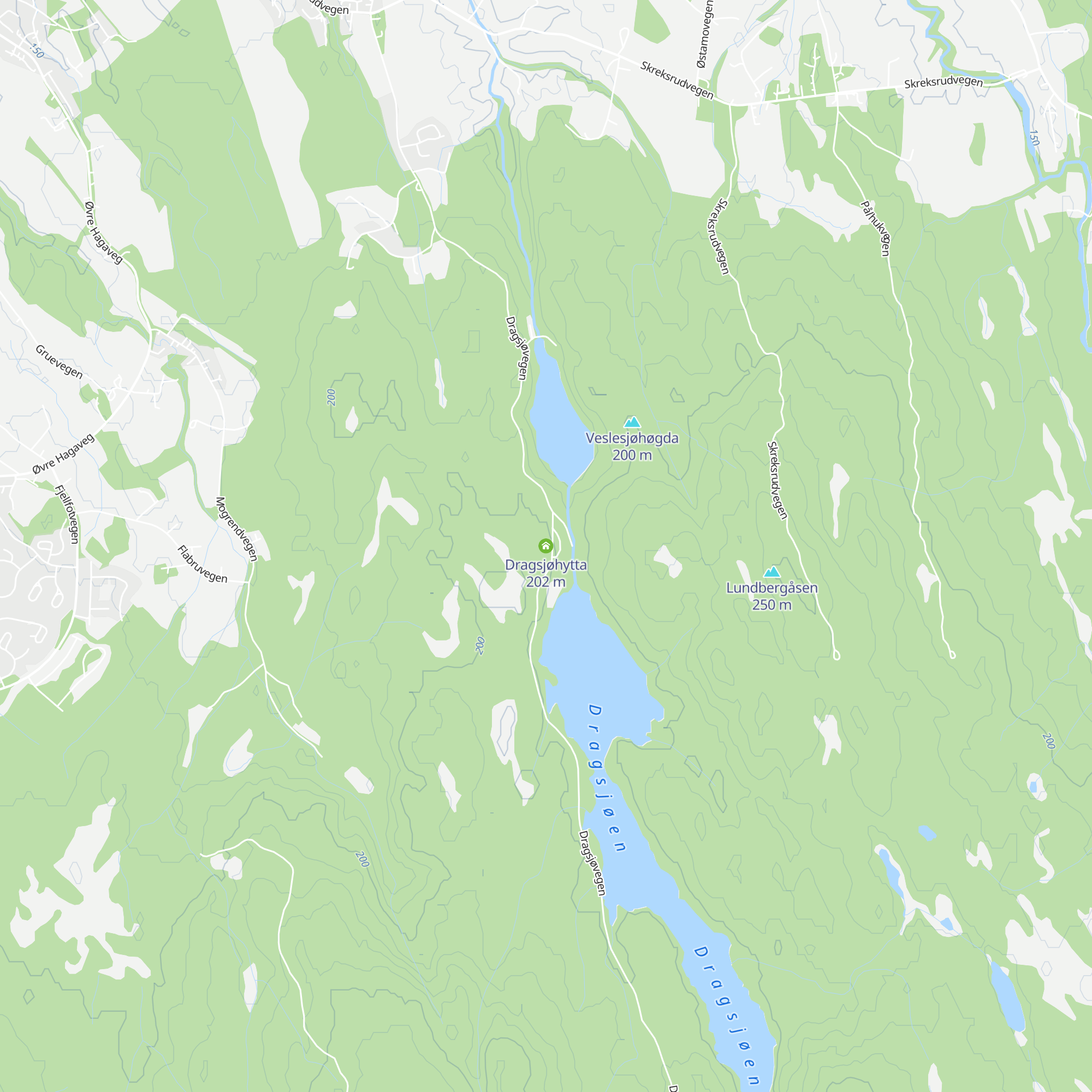 Dragsjøhytta map