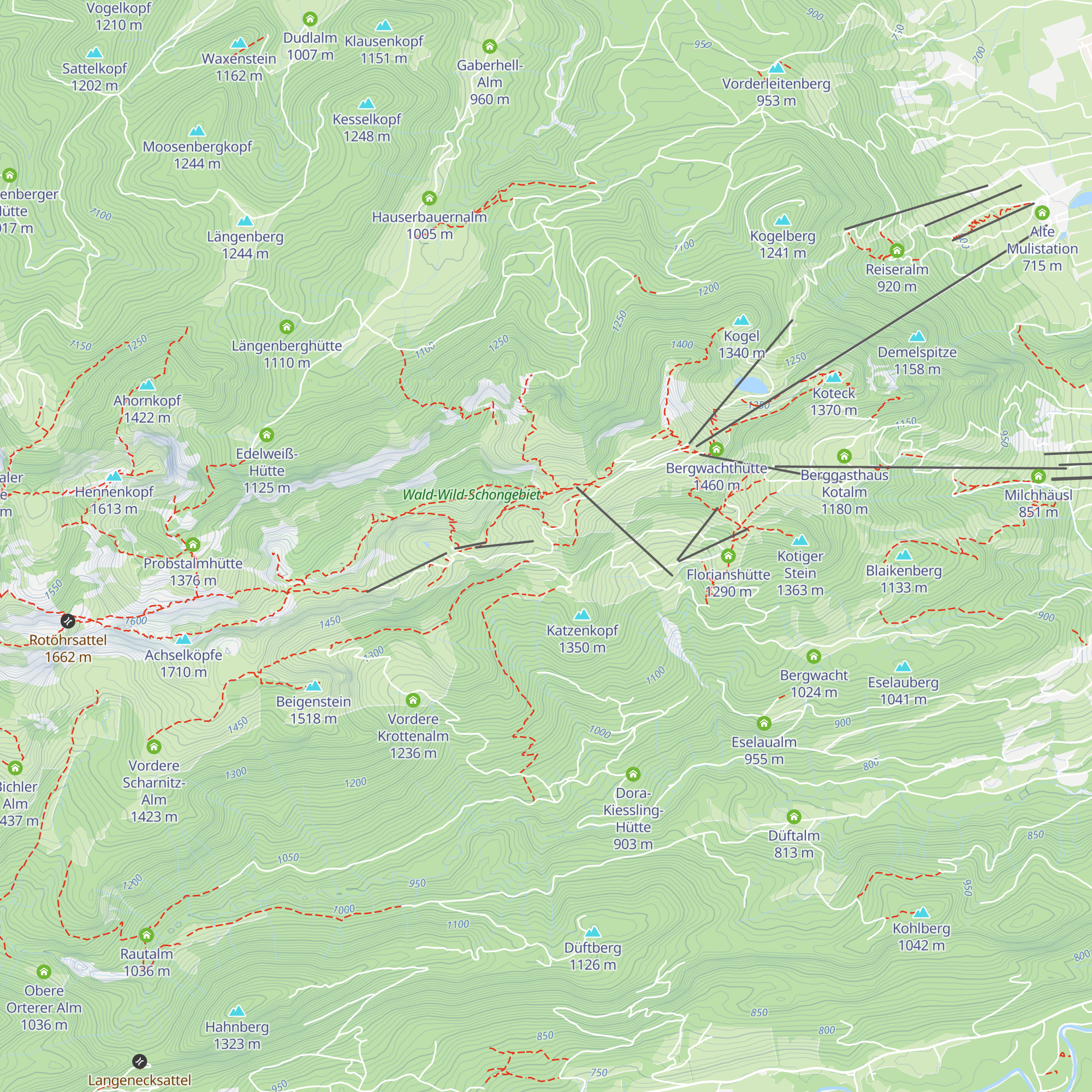Quenger Alm map