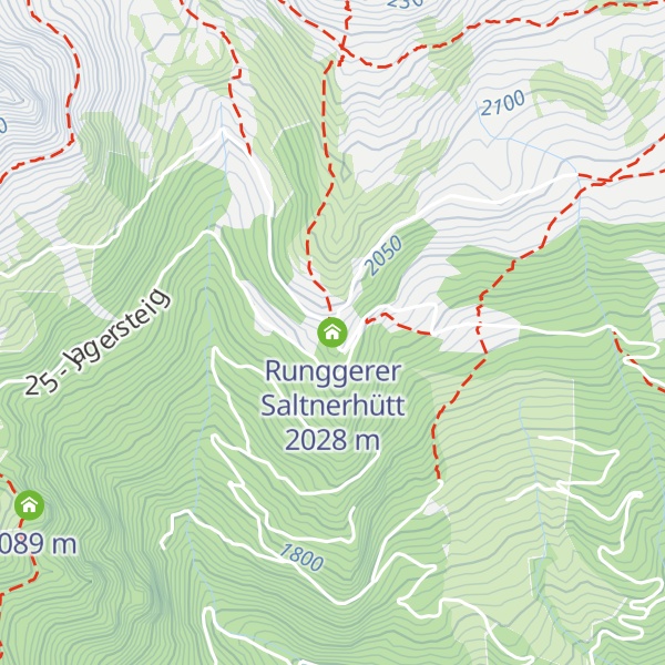 Map of Runggerer Saltnerhütt