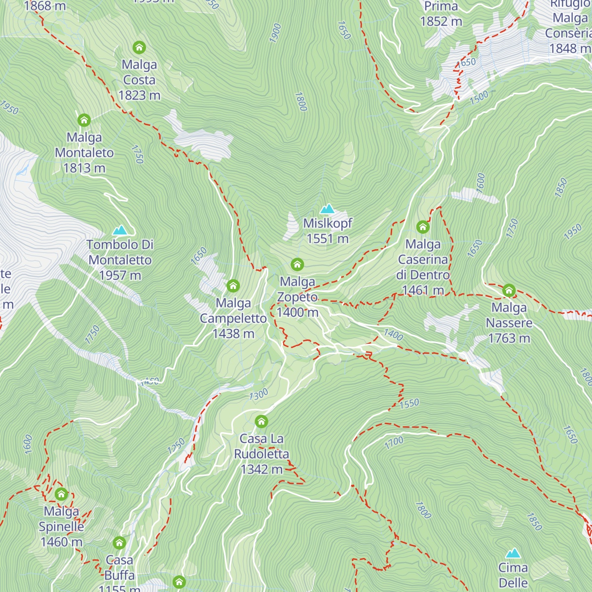 Rifugio Carlettini map