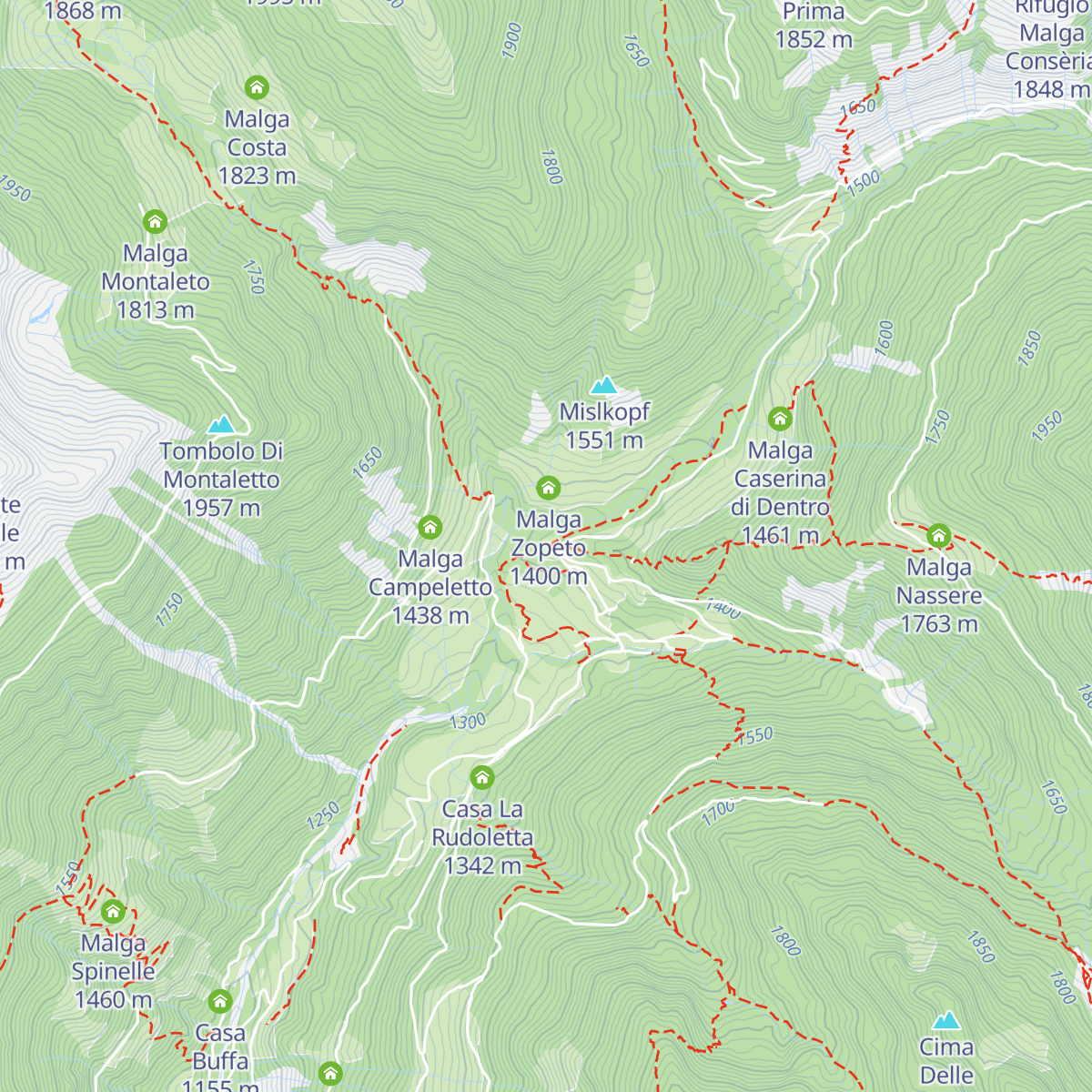 Rifugio Carlettini map