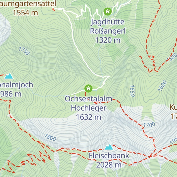 Map of Ochsentalalm Hochleger