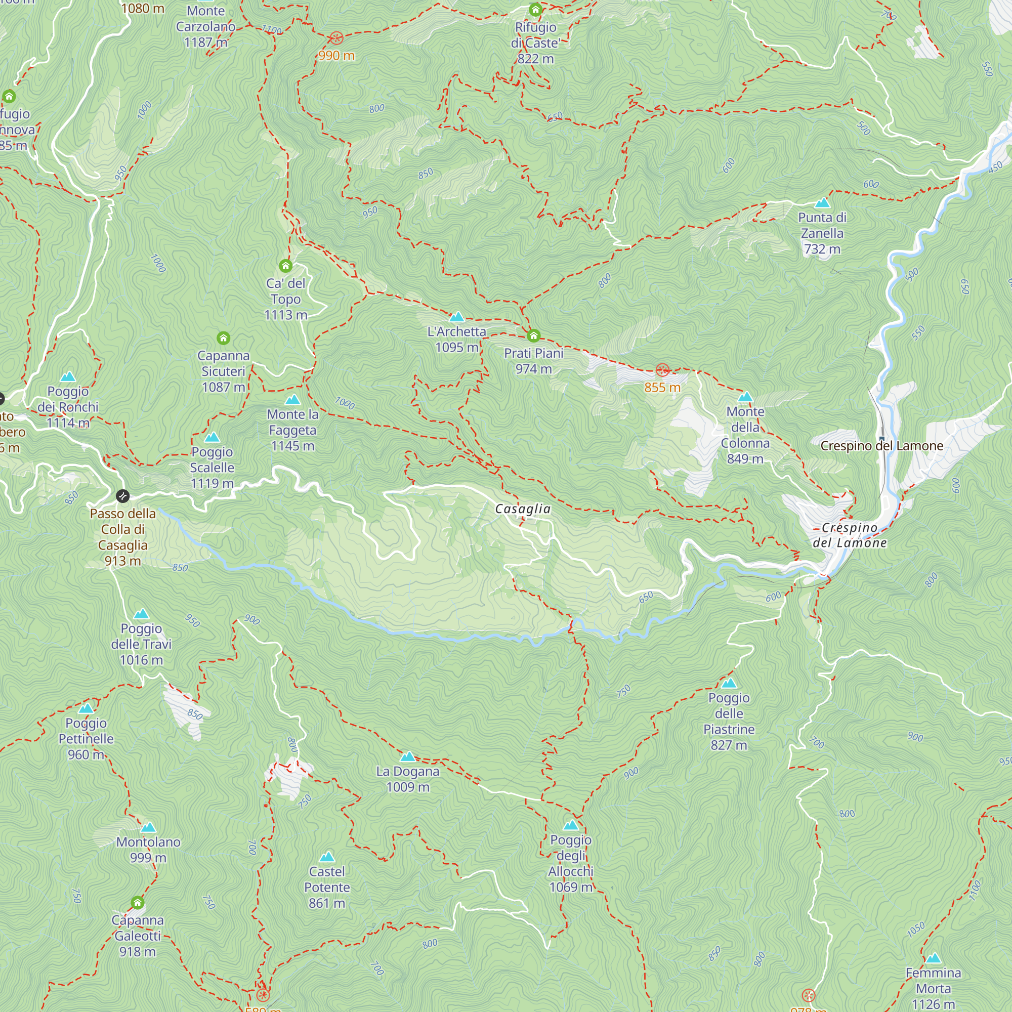Rifugio Escursionistico Casaglia map