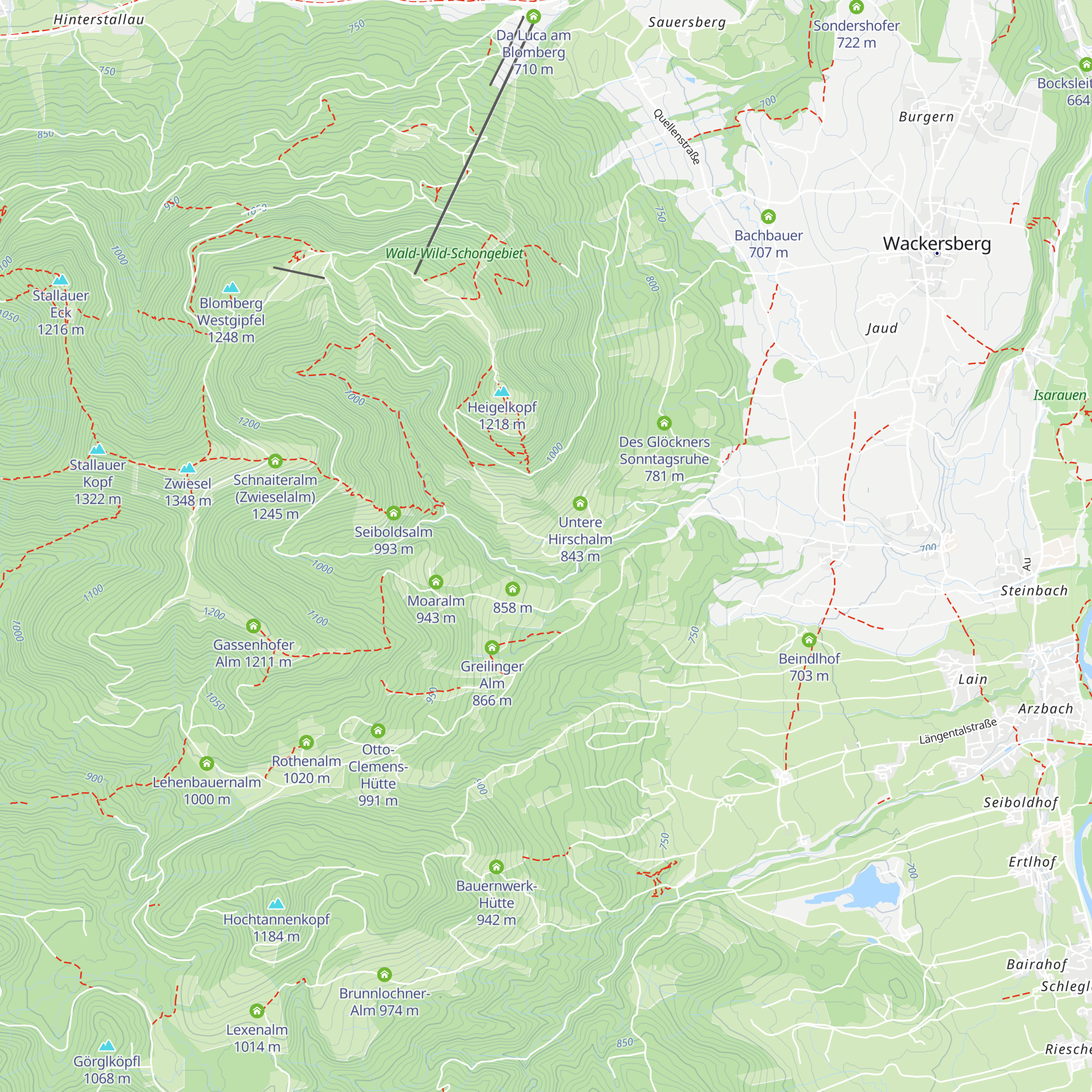Baunalm map