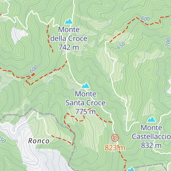 Map of Monte Santa Croce