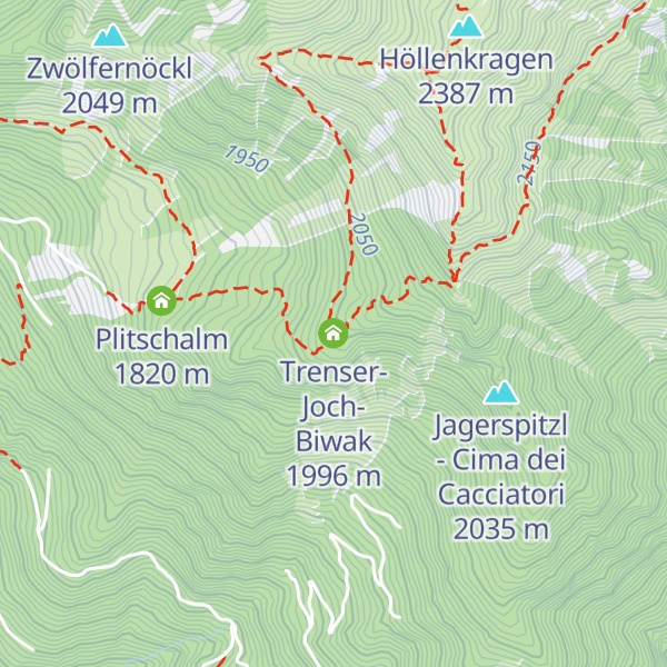 Map of Trenser-Joch-Biwak