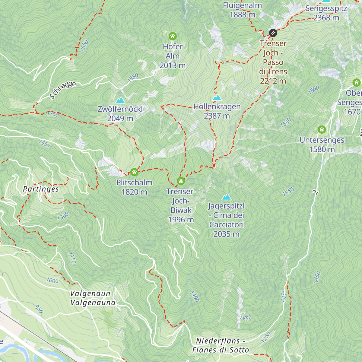 Trenser-Joch-Biwak map