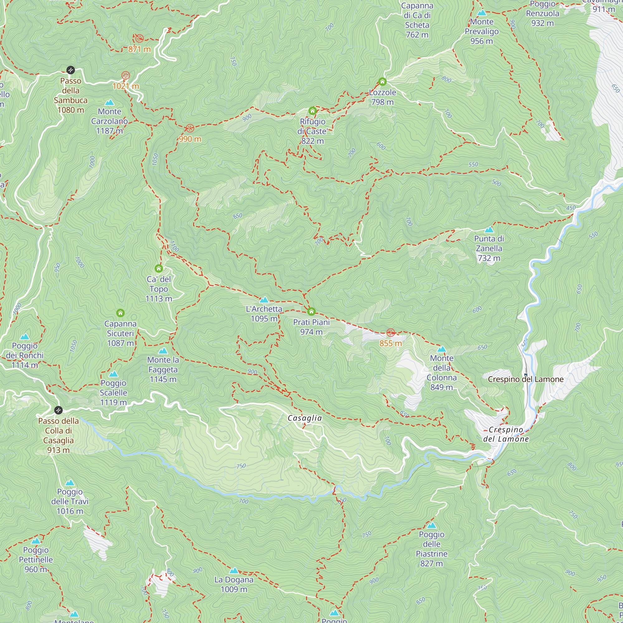 Prati Piani map