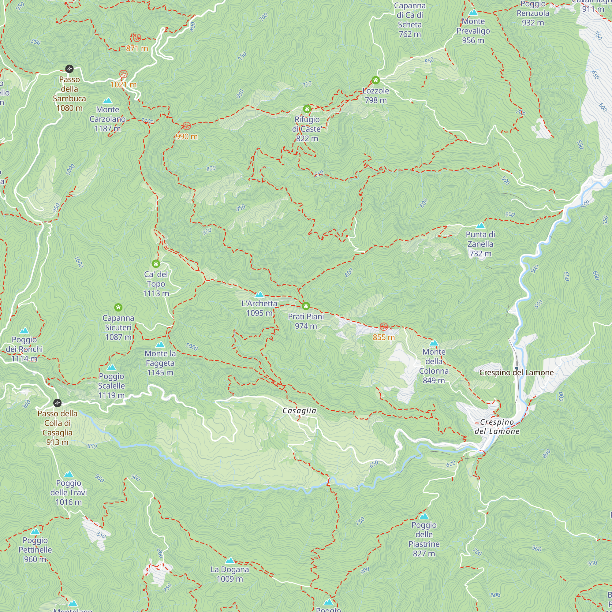 Prati Piani map