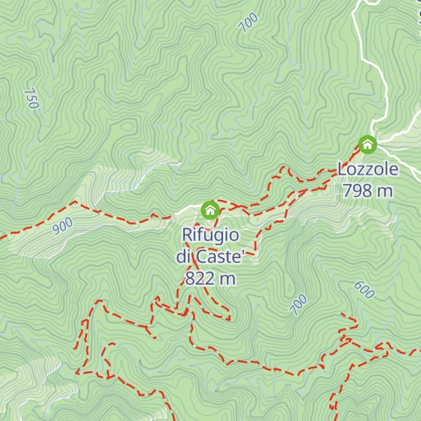 Map of Rifugio di Caste'