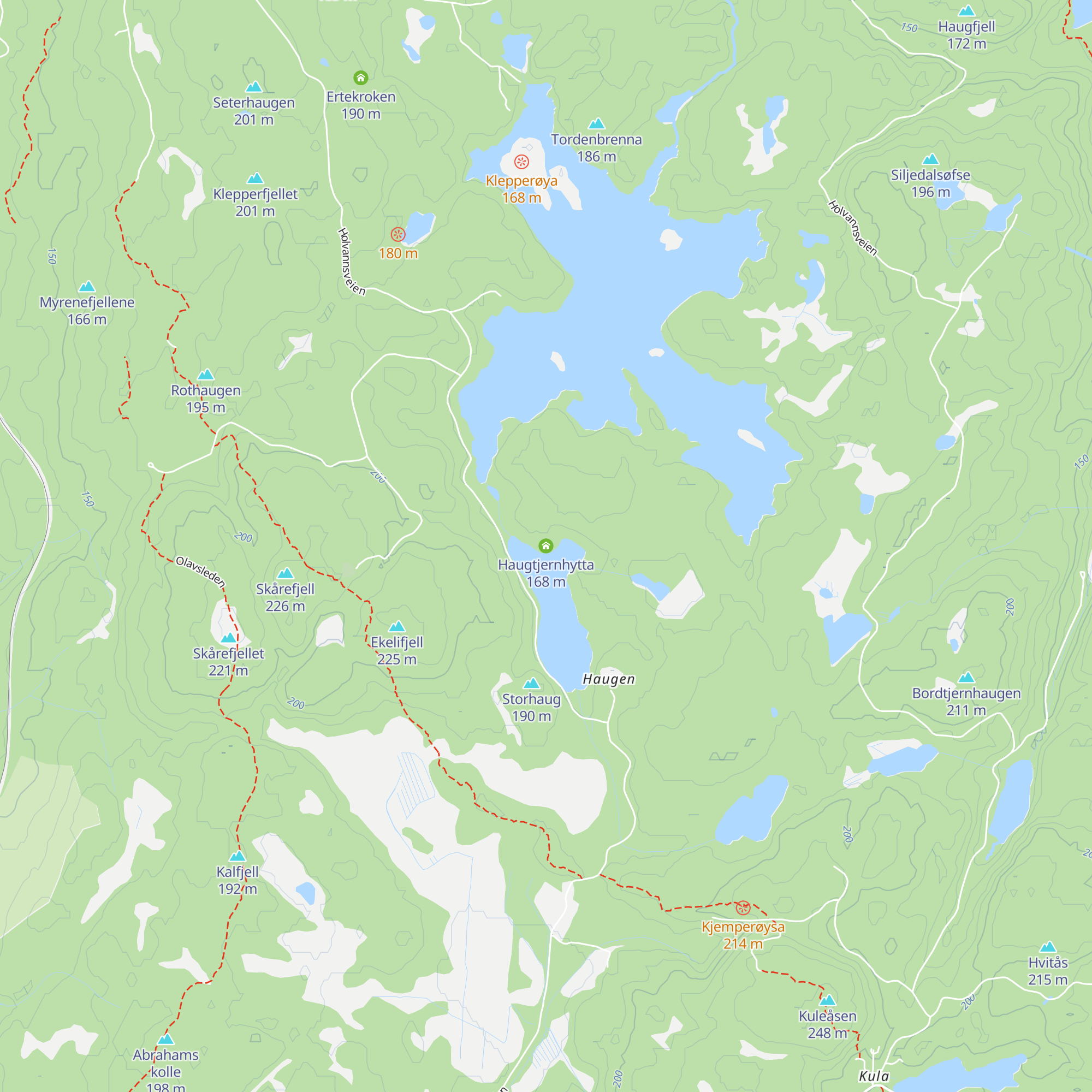 Haugtjernhytta map