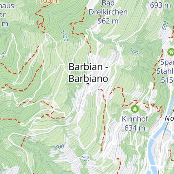 Map of Tourismusverein Klausen, Barbian, Feldthurns und Villanders - Associazione Turistica di Barbiano