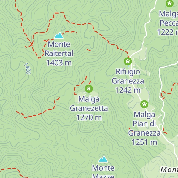 Map of Malga Granezzetta