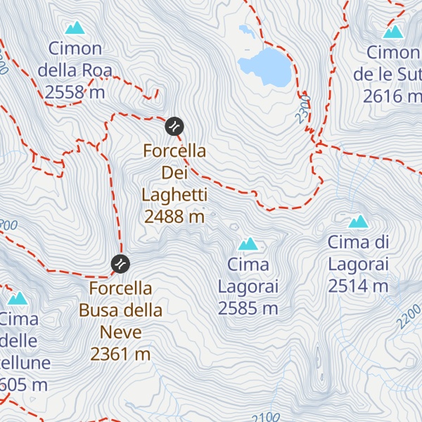 Map of Cimon Di Busa Della Neve