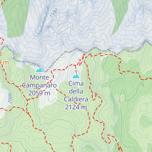 Map of Cima della Caldiera