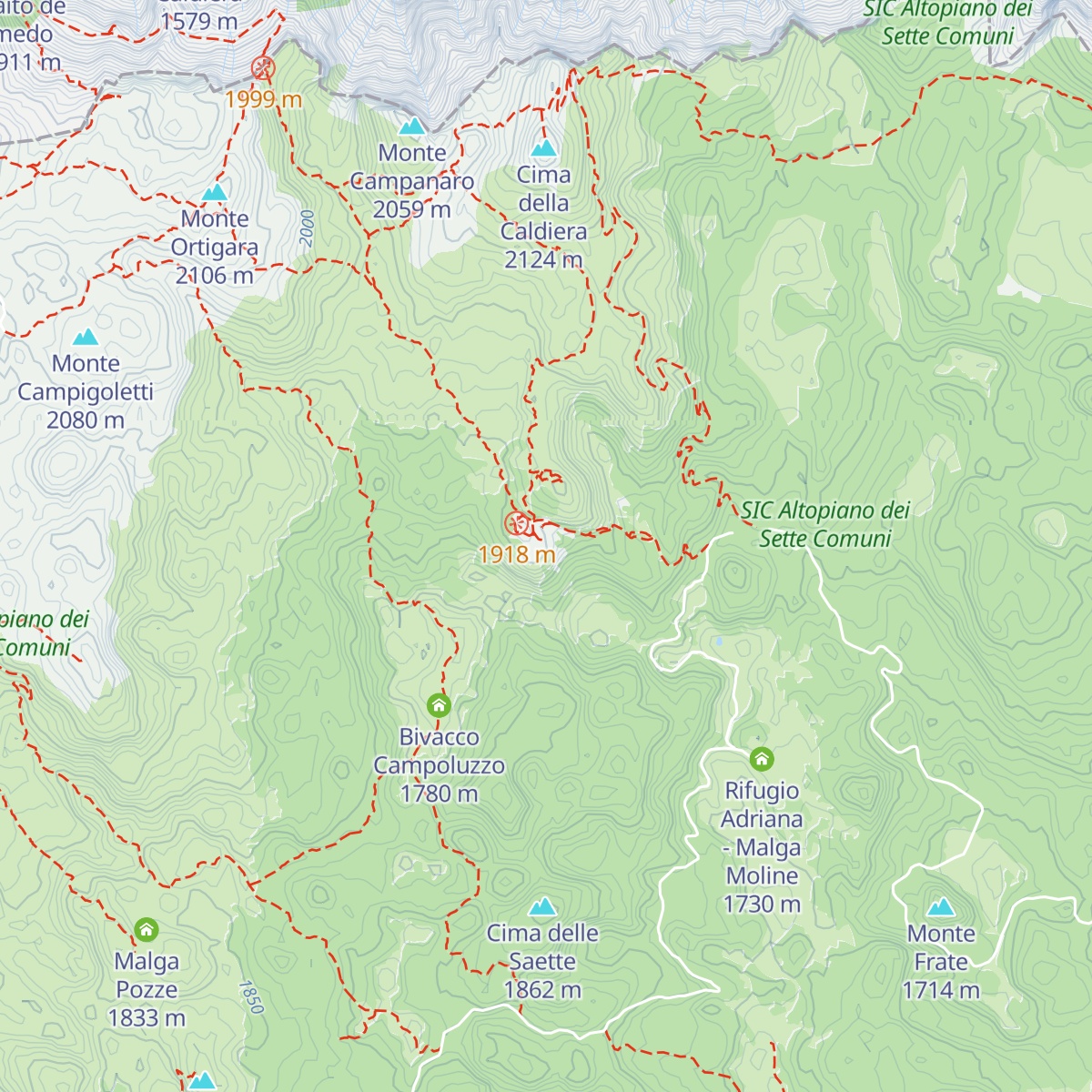Rifugio Cecchin map